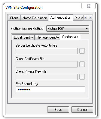 ShrewSoft Mikrotik VPN Configuration Authentication Local