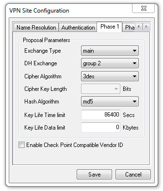 ShrewSoft Mikrotik VPN Configuration Phase1