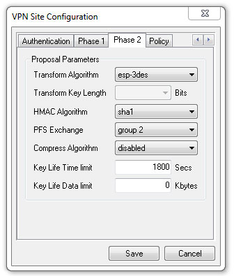 ShrewSoft Mikrotik VPN Configuration Phase2