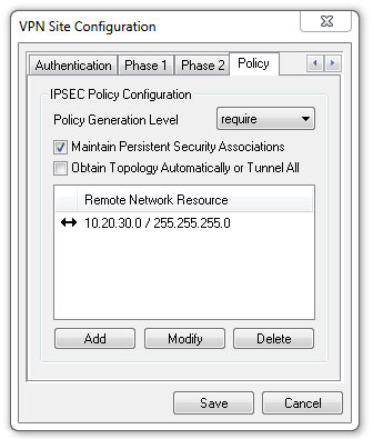 ShrewSoft Mikrotik VPN Configuration Policy