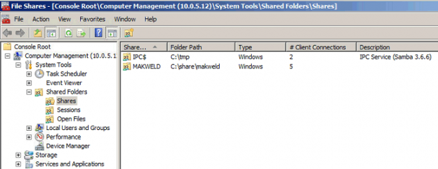 Samba MMC console