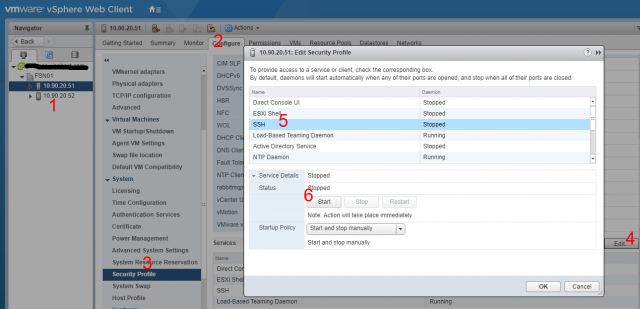 VMware Enable SSH