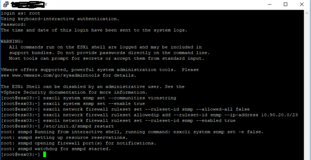 VMWare SNMP Configuration